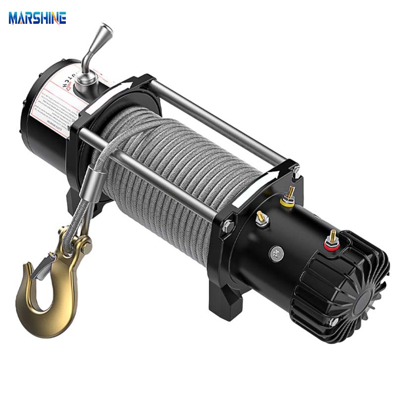 12000lbs Electric Powered 12V/24V Cable Winch Machine