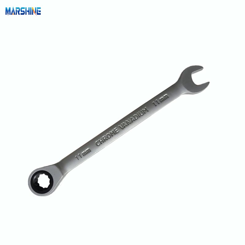 Chrome-Plated Metric Ratchet Combination Wrench
