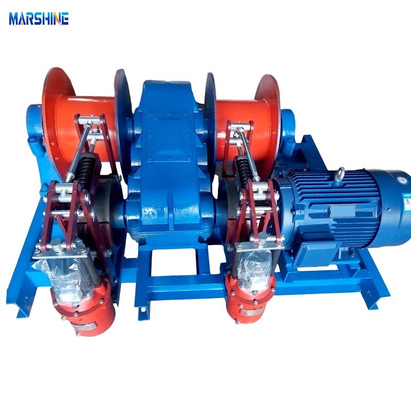 Double Speed Heavy Duty Electric Powered Cable Pulling Winch Machine