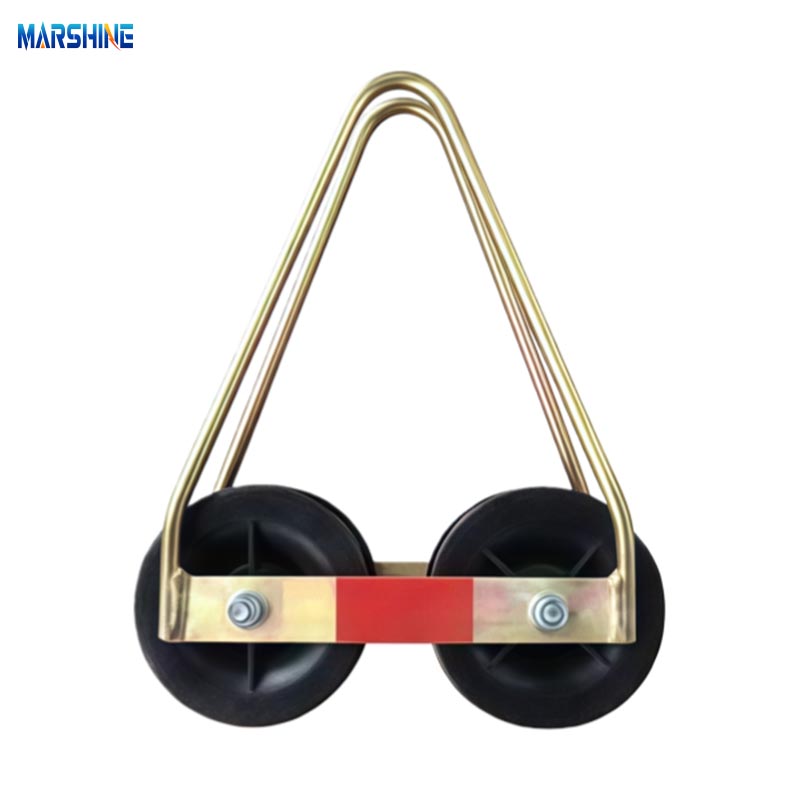 Two-Shell Overhead Insulated Line Galvanized Steel Frame Mounting Roller